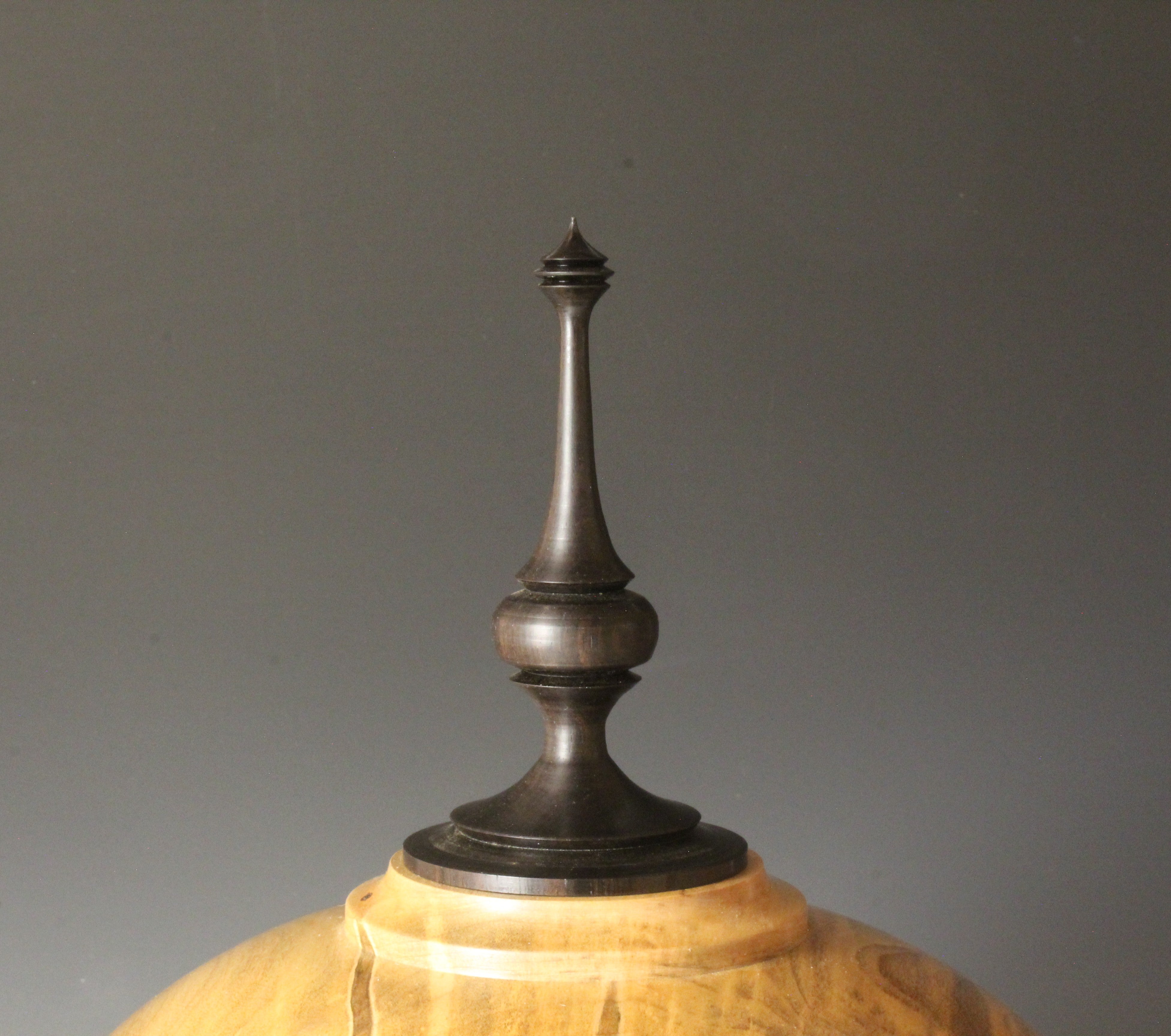 Ambrosia Maple Hollow Form with Blackwood Finial HF-02