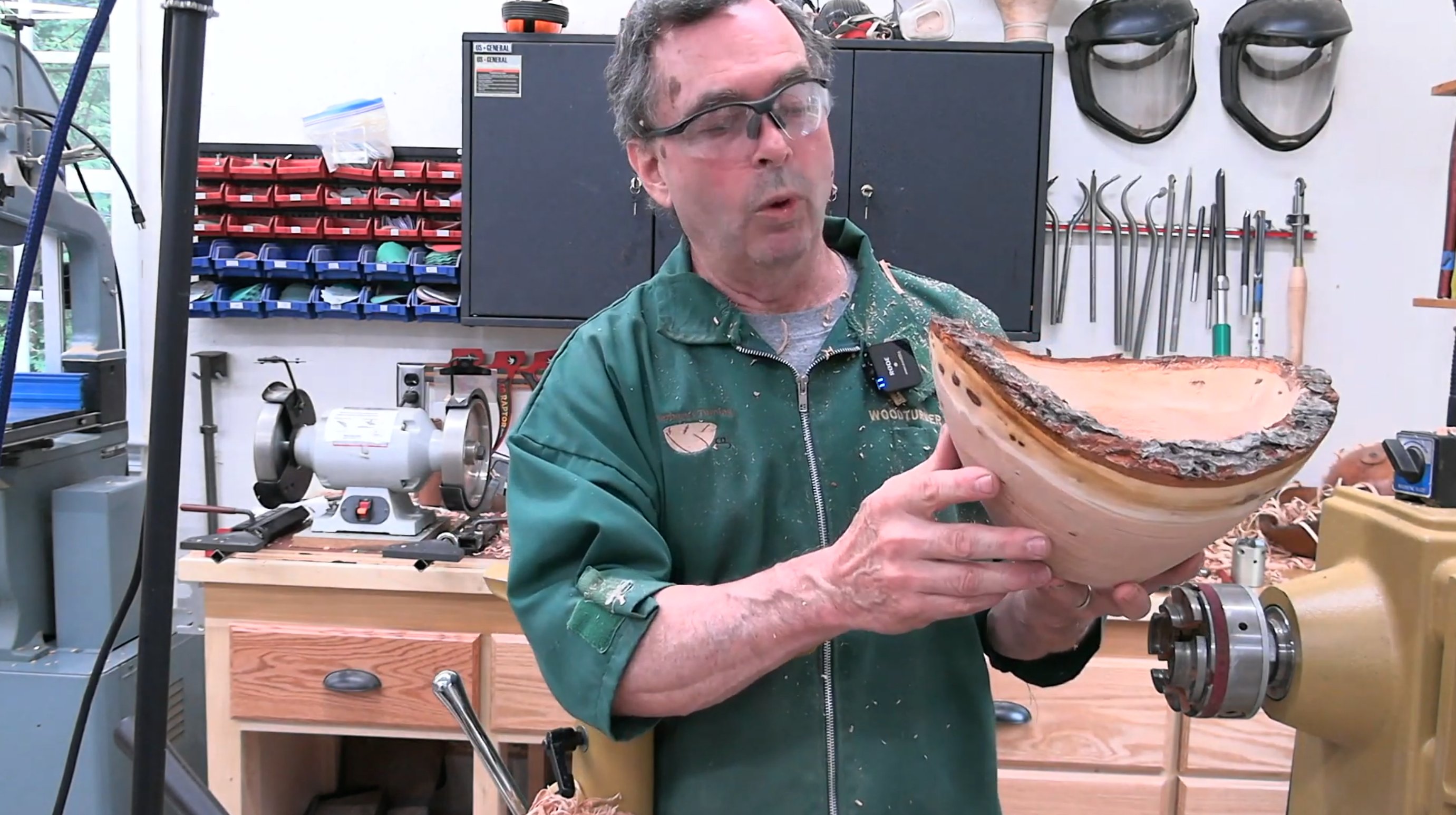Rough Turning a Live Edge Bowl