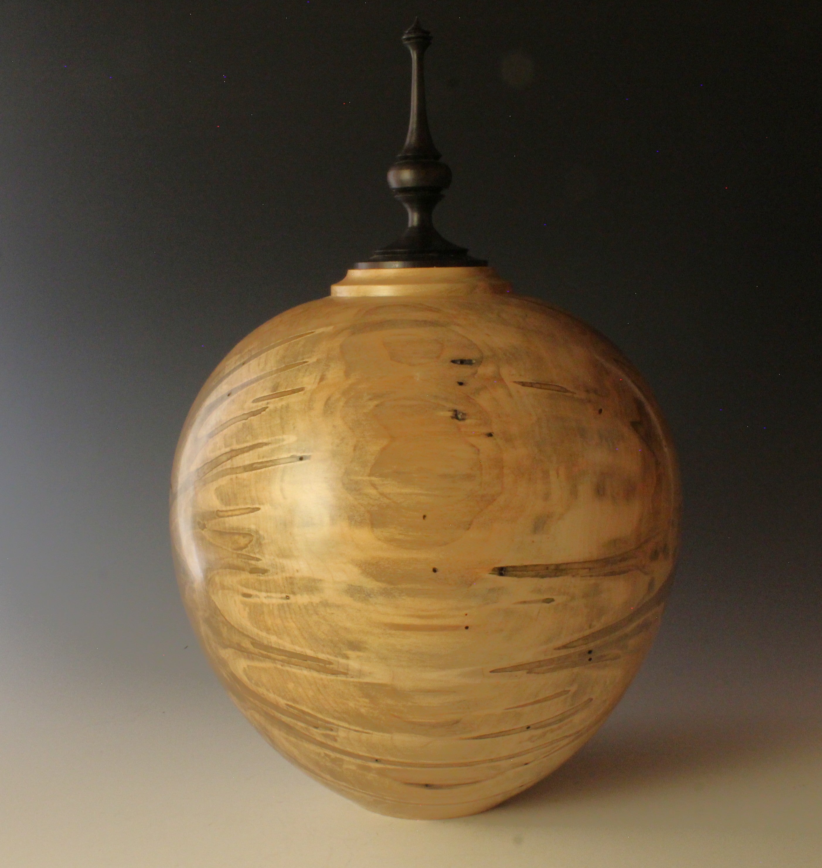 Ambrosia Maple Hollow Form with Blackwood Finial HF-02